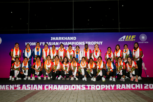 The Indian team reached Ranchi for participation in the Jharkhand Women's Asian Champions Trophy 2023 starting later this week. Photo credit: Hockey India