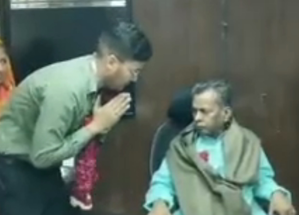 Video showing IAS officer offering shawl, his chair in office goes viral