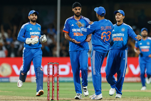 Shreyas Iyer's fifty, clinical bowling help India win by six runs in 5th T20I against Australia, bag series 4-1 in Bengaluru on Sunday. Photo credit: BCCI