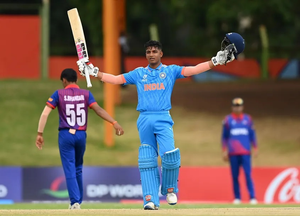 India beat Nepal by 132 runs to seal a spot in semifinals in the ICC U19 Men’s Cricket World Cup in Bloemfontein, South Africa on Friday. Photo credit: ICC