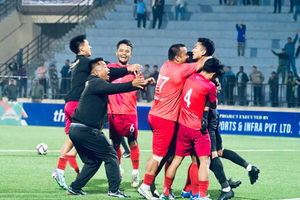 Mizoram come alive in sudden death, Manipur runaway winners as both seal semis berths in the National Football Championship for Santosh Trophy in Itanagar, Arunachal Pradesh on Tuesday. Photo credit: AIFF