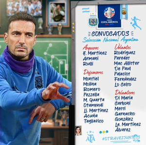 Football: Argentina announce 26-man squad for Copa America title defense. Photo credit: Leo Messi/X