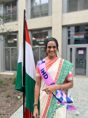 'One of the greatest honours', says P.V. Sindhu on being India's flag-bearer for Opening Ceremony in 2024 Olympic Games in Paris on Friday. Photo credit: PV Sindhu@X 