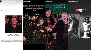 Rohit Bal, Sonam Kapoor, Kareena Kapoor Khan, Ananya Panday collage
