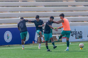 Defending champion Services' clash with Meghalaya headlines quarterfinals fixtures in the Finals Rounds of 2024-25 edition of the National Football Championships for Santosh Trophy in Hyderabad. Photo credit: AIFF