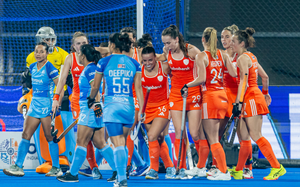 Holders Netherlands defeat India 4-2 in a key match of FIH Hockey Women's Pro League 2024/25 at the Kalinga Stadium in Bhubaneswar on Monday. Photo credit: Hockey India