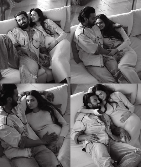 Athiya Shetty flaunts baby bump in maternity shoot with hubby KL Rahul