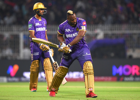 Champions like Andre Russell always bounce back, says Kolkata Knight Riders bowling coach Bharat Arun ahead of their match against Rajasthan Royals in the Indian Premier League (IPL) 2025 in Guwahati on Wednesday.  IANS photos