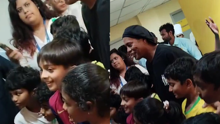Ajith’s son Aadvik gets a moment with football icon Ronaldinho!