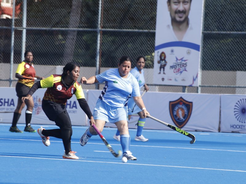 Hockey Karnataka and Hockey Himachal win in women's section; AP, Odisha emerge victorious in men's section on Day 3 of the Hockey India Masters Cup 2025 in Chennai on Friday. Photo credit: Hockey India