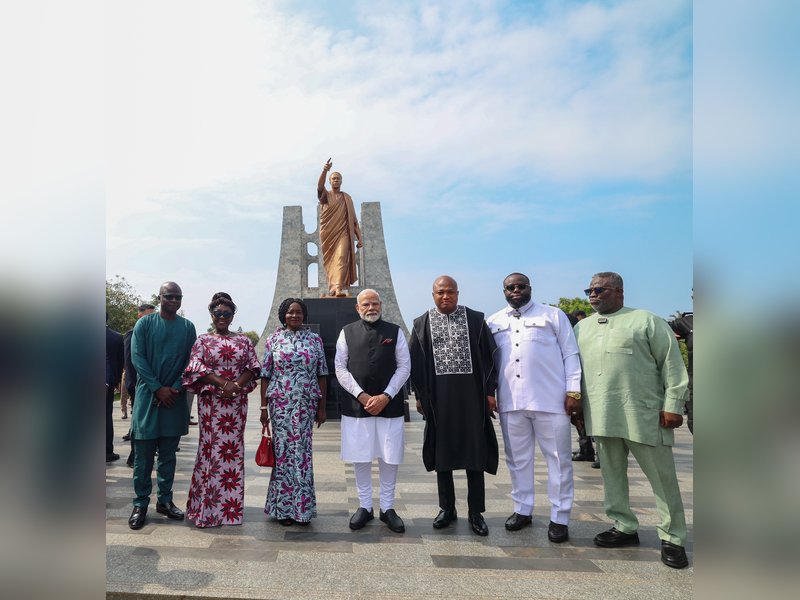 In Ghana, PM Modi pays tribute to revered African leader Kwame Nkrumah 