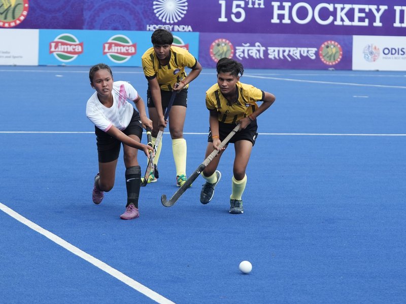 Karnataka, Manipur, Himachal, make winning start in the 15th Hockey India Sub-Junior Women's National Championship 2025 at the Marang Gomke Jaipal Singh Astroturf Hockey Stadium in Ranchi, Jharkhand, on Thursday. Photo credit: Hockey India