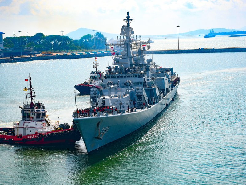 Enhancing maritime partnerships, Indian Naval Ships arrive in Singapore 