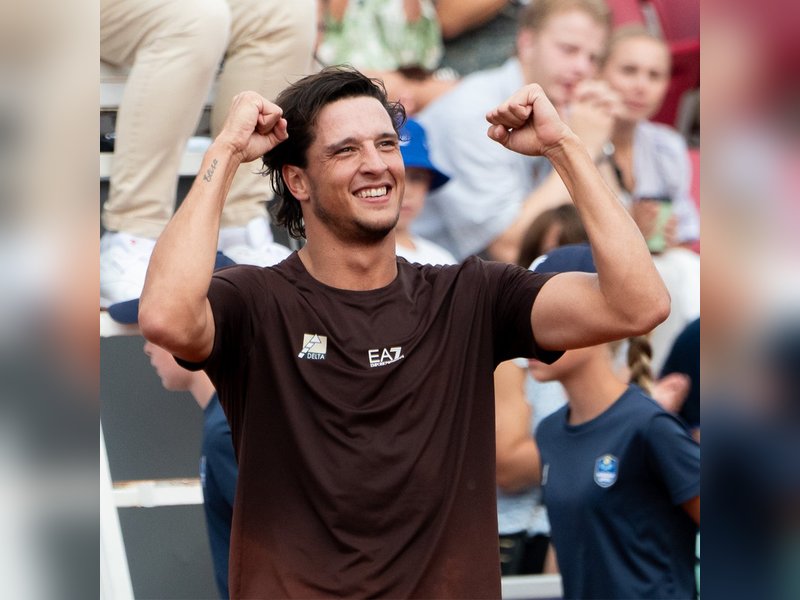 Luciano Darderi of Italy overcomes top seed Francisco Cerundolo of Argentina, sets up summit clash with Jesper De Jong Nordea Open at Bastad in Sweden on Saturday. Photo credit: ATP Tour