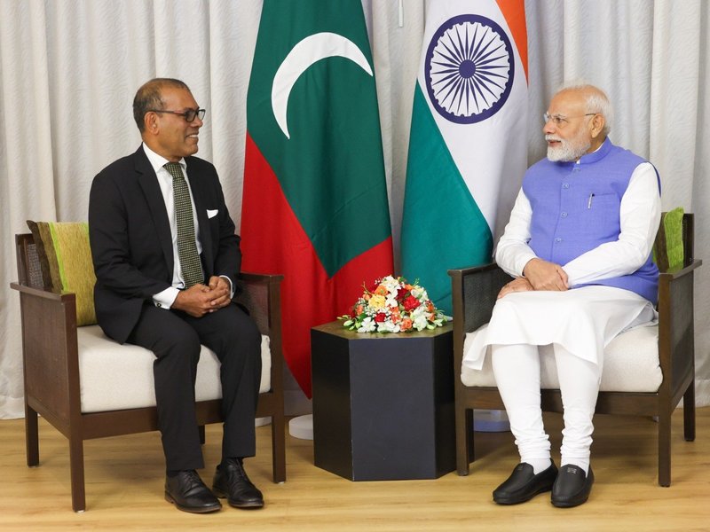 मालदीव दौरा: पीएम मोदी ने उपराष्ट्रपति, पूर्व राष्ट्रपति और संसद अध्यक्ष से की मुलाकात