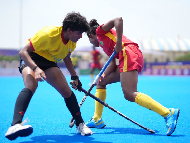MP, Haryana, Jharkhand and Odisha register wins on Day 5 of Hockey India Junior Women National Championship 2025 in Kakinada, Andhra Pradesh, on Tuesday. Photo credit: Hockey India