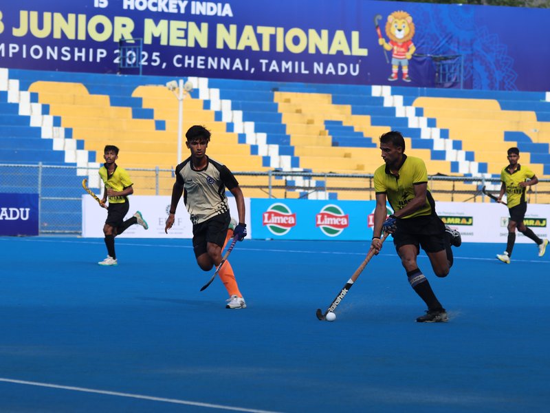 U.P., Punjab, Jharkhand, M.P. reach semifinals of the 15th Hockey India Sub Junior Men National Championship 2025 at the Mayor Radhakrishnan Hockey Stadium in Chennai on Tuesday. Photo credit: Hockey India