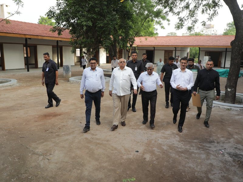 मुख्यमंत्री भूपेंद्र पटेल ने साबरमती आश्रम पुनर्विकास परियोजना के कार्यों का निरीक्षण किया