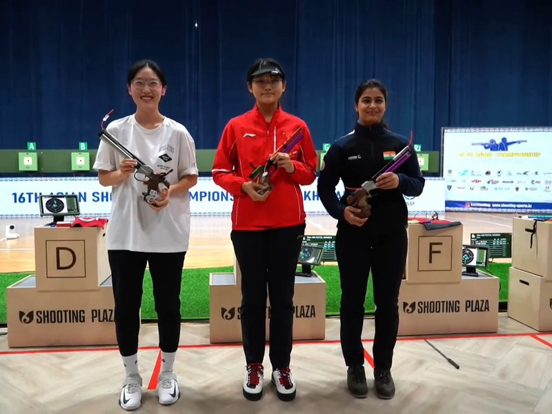 Manu Bhaker bags bronze in 10m air pistol at Asian Shooting Championship (Credit: Asian Shooting Confederation)
