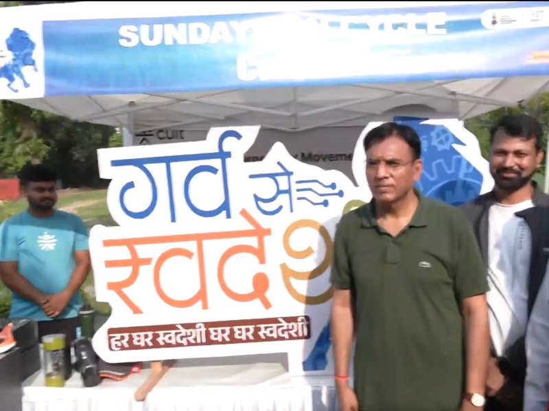 संडे ऑन साइकिल : केंद्रीय मंत्री मनसुख मांडविया ने दिया 'फिटनेस' और 'आत्मनिर्भरता' का संदेश