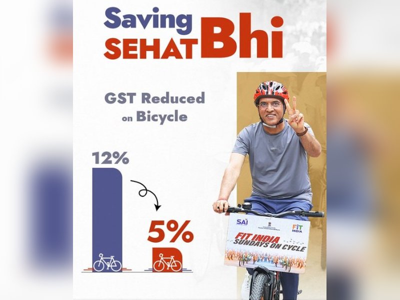जीएसटी दरों में सुधार युवाओं को सशक्त बनाएंगे और फिटनेस को बढ़ावा देंगे : केंद्र सरकार