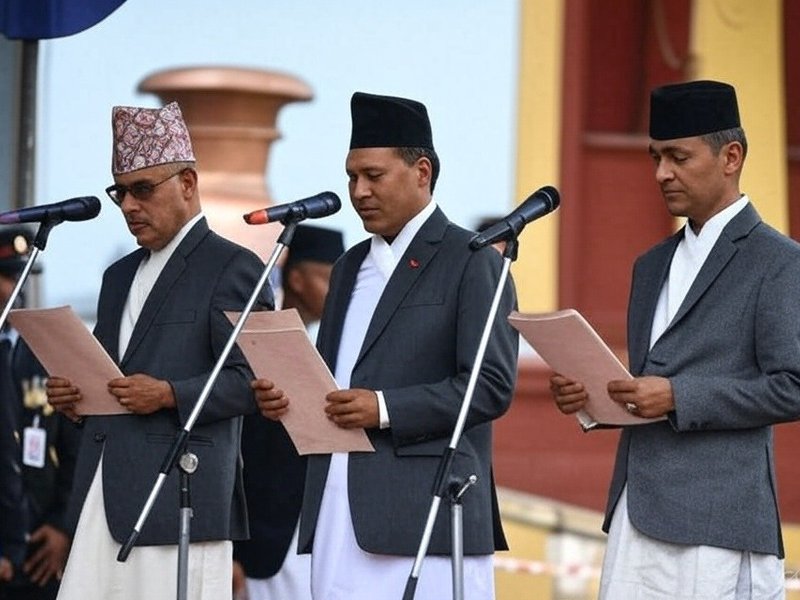 नेपाल: तीन कैबिनेट मंत्रियों ने ली शपथ, ओम प्रकाश आर्यल गृह मंत्री और रमेशोर खनल वित्त मंत्री बनाए गए 