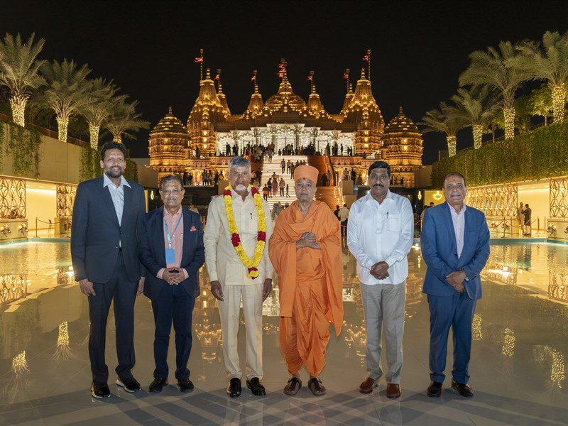 आंध्र प्रदेश के सीएम चंद्रबाबू नायडू ने अबू धाबी में बीएपीएस हिंदू मंदिर को शांति की वैश्विक विरासत बताया