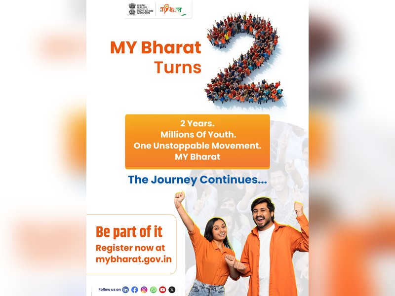 2 करोड़ से अधिक युवाओं की भागीदारी के साथ 'माई भारत' देश का सबसे बड़ा डिजिटल प्लेटफॉर्म बना