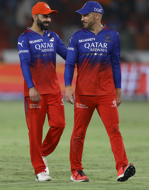 RCB assistant coach credits Faf du Plessis' decision to bat first for morale-boosting win against Sunrisers Hyderabad in Match 41 of Indian Premier League (IPL) 2024 at the Rajiv Gandhi International STadium in Hyderabad on Thursday. IANS Photo