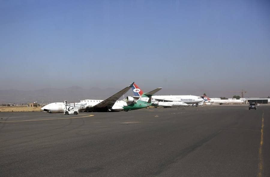 Houthi TV reports Saudi airstrikes on Sanaa airport