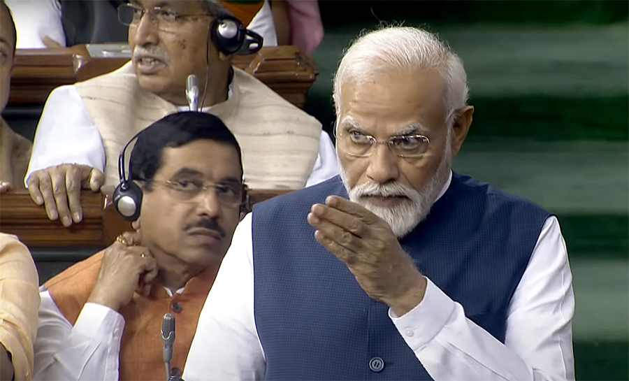 'Violence in Manipur unpardonable', says PM Modi; calls INDIA 'Ghamandiya Gathbandhan'