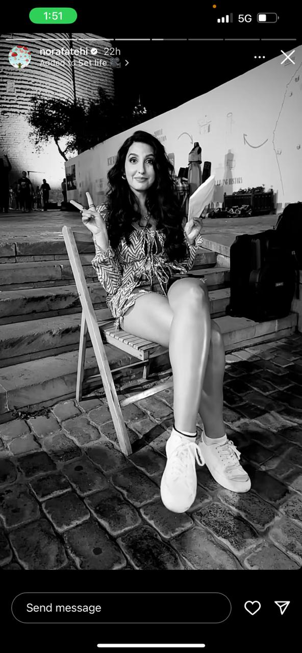  Nora Fatehi Is In Baku Shooting For ‘crakk’ Starring Vidyut Jammwal-TeluguStop.com