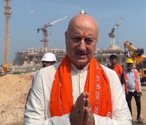  Anupam Kher Shares Glimpse Of ‘historic’ Ram Mandir Being Built In Ayodhya-TeluguStop.com