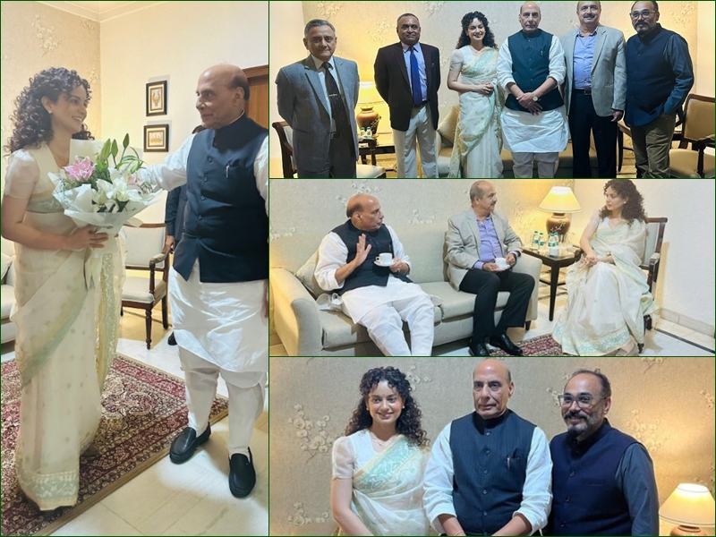 Enthralling experience, says Kangana on her 'Tejas' special screening for Rajnath