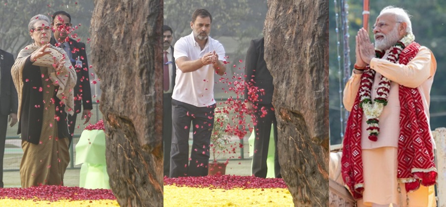 PM Modi, Sonia, Rahul pay tributes to Indira Gandhi on her birth anniversary PM Modi, Sonia, Rahul pay tributes to Indira Gandhi on her birth anniversary