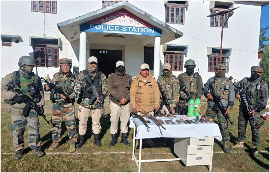 Security forces recover 5 looted arms in Manipur, nab militant