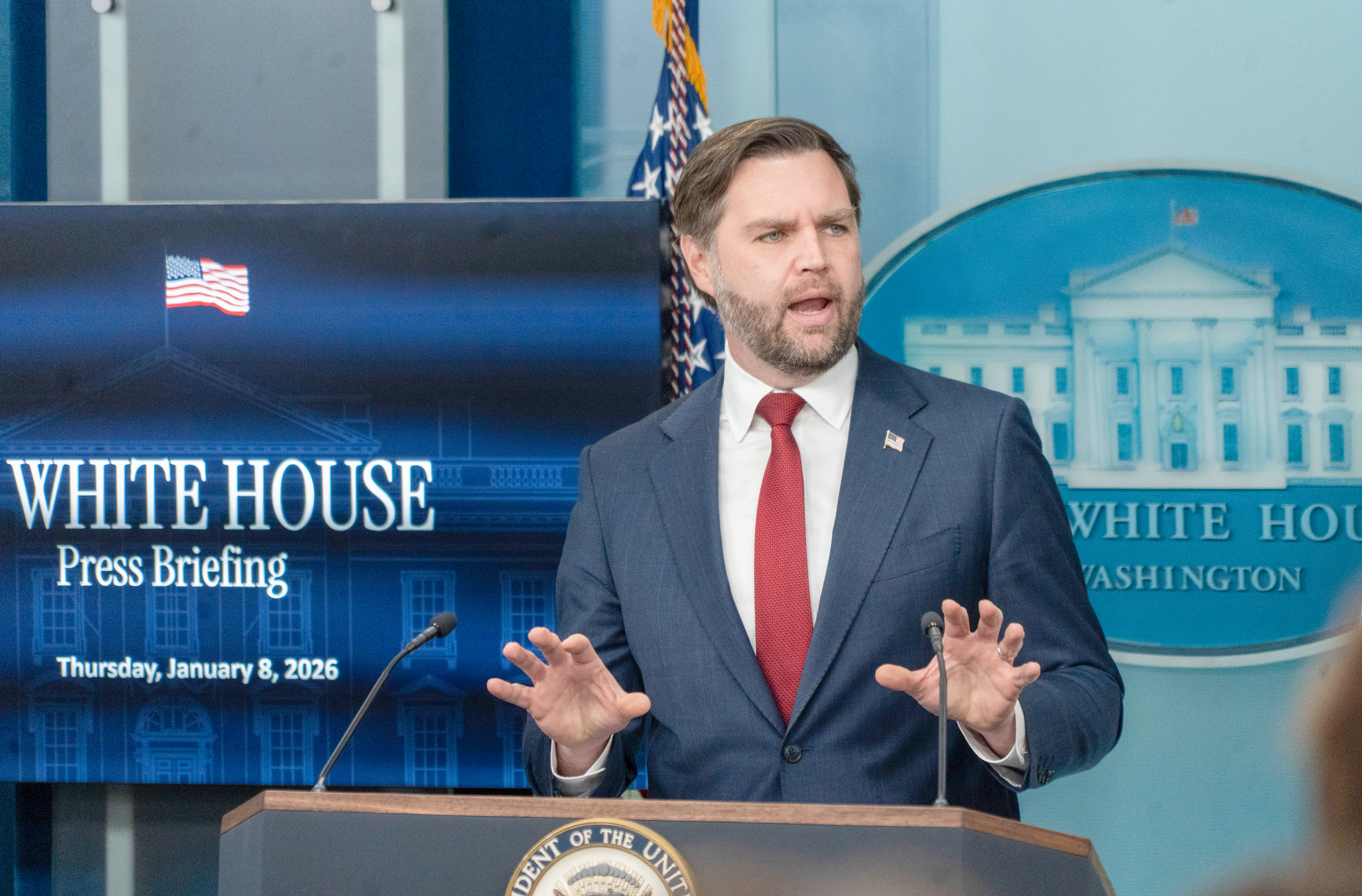 Vance speaking at Emmen Air Base about Iran talks progress