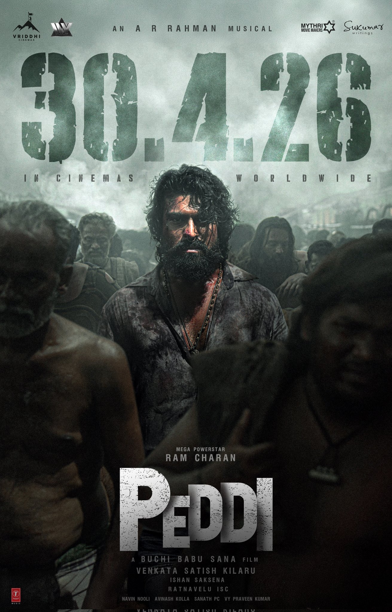 Ram Charan in Peddi movie poster or still