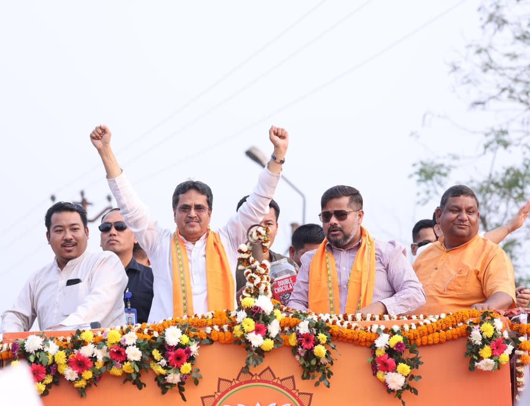 Tripura Chief Minister addressing crowd at TTAADC headquarters in Khumulwng
