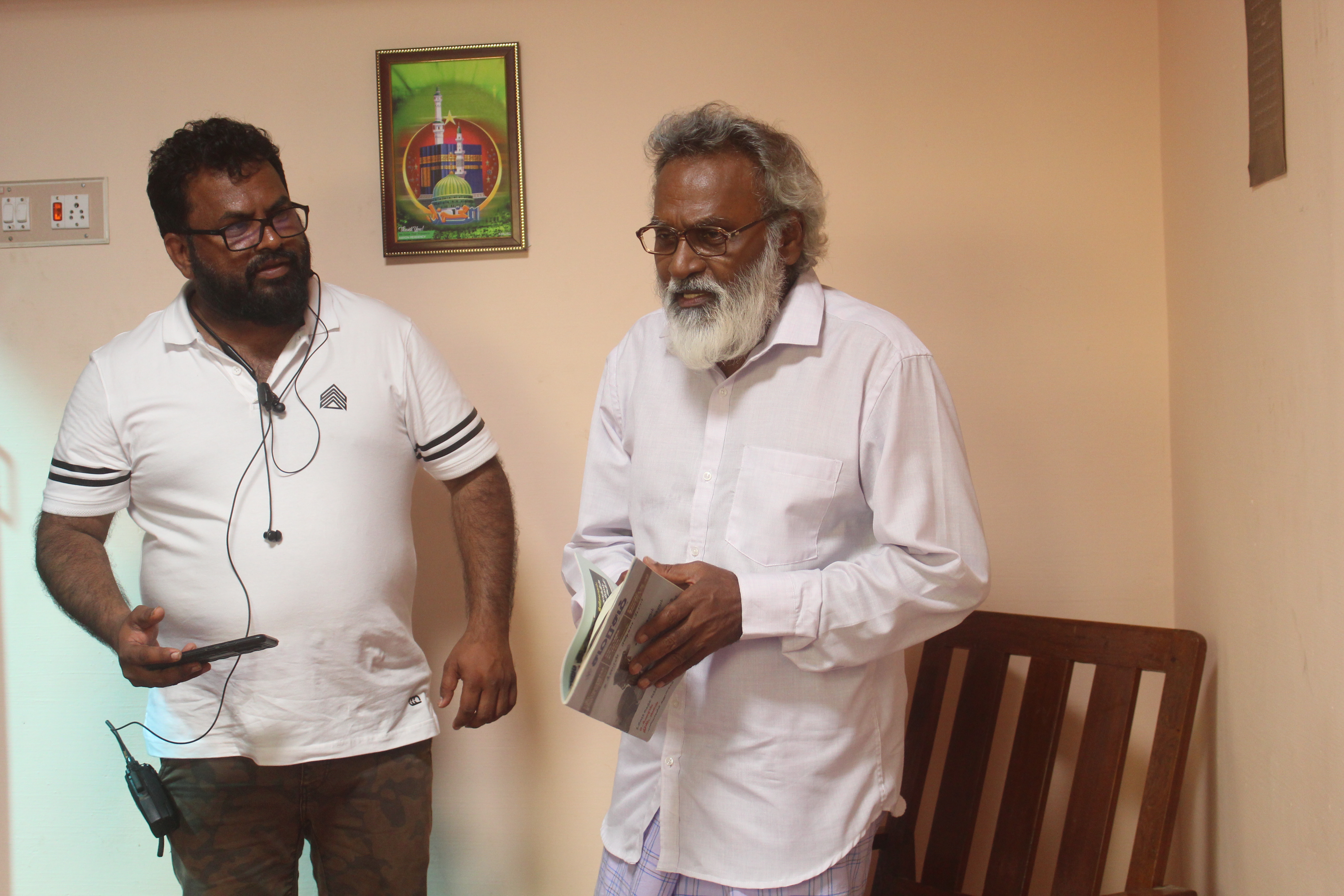 Kasthuri Raja on the set of Habeebi film directed by Meera Kathiravan