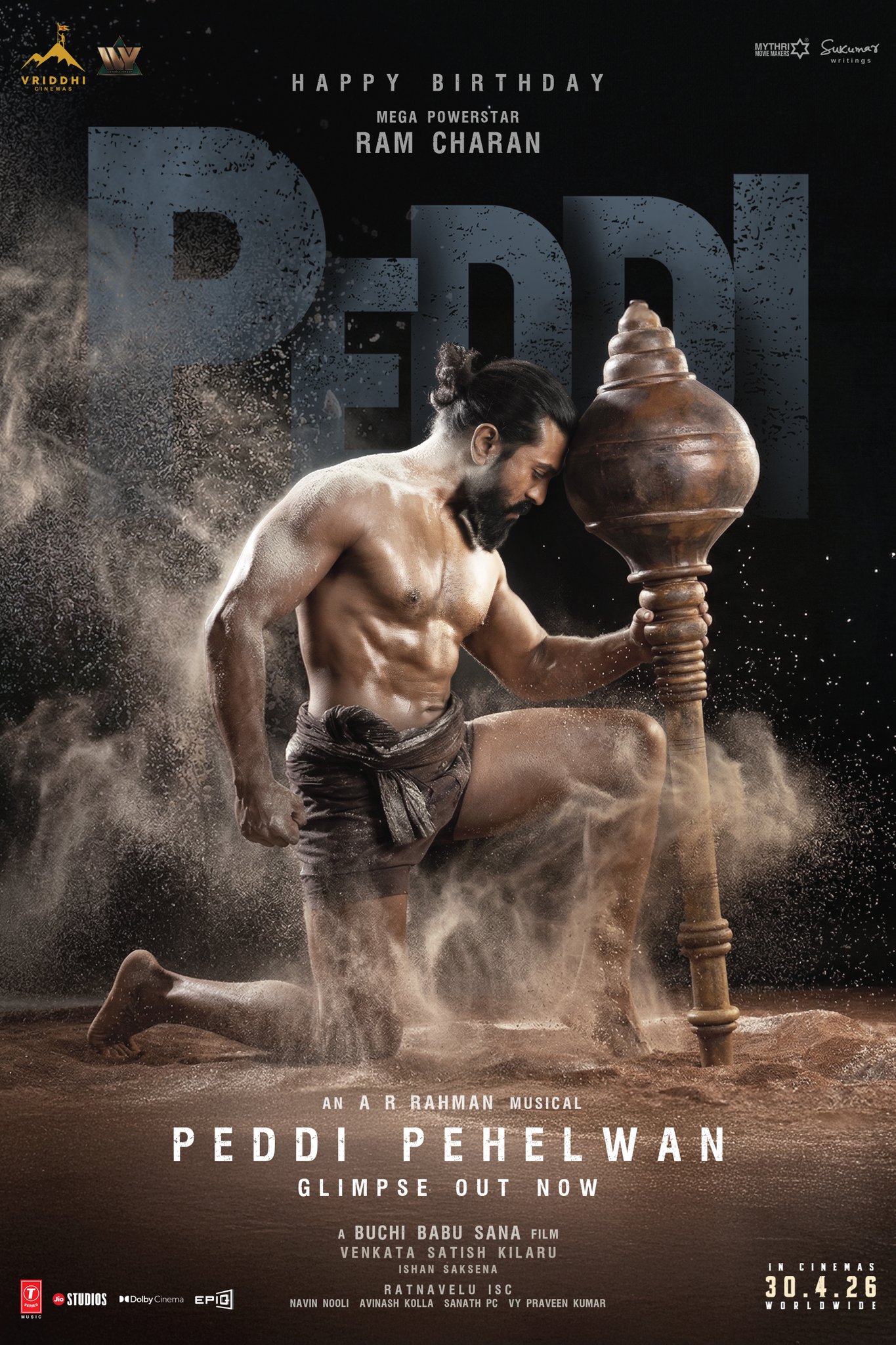 Ram Charan in Peddi film glimpse as wrestler