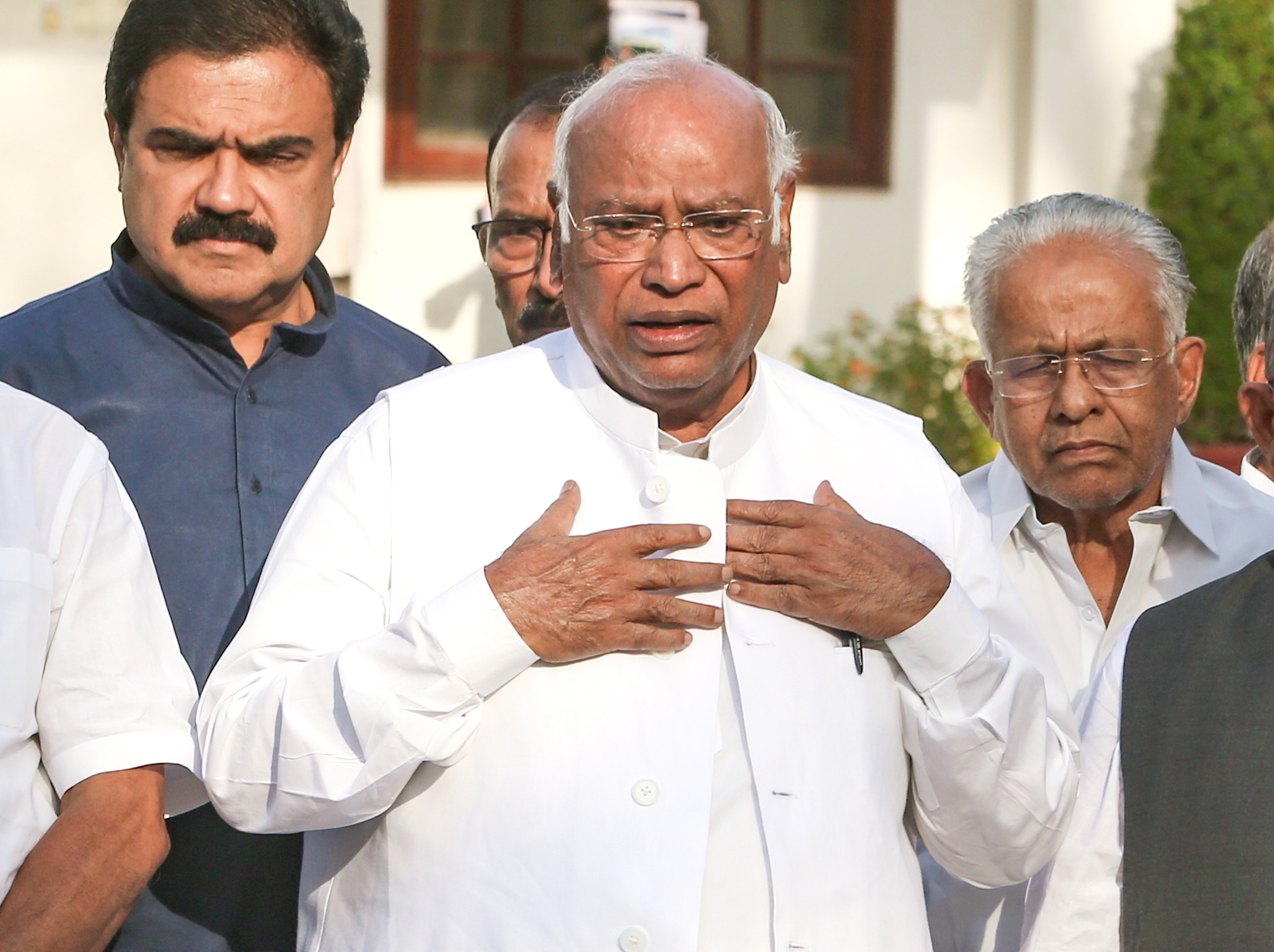 Opposition leaders discussing delimitation amendment bill in Parliament