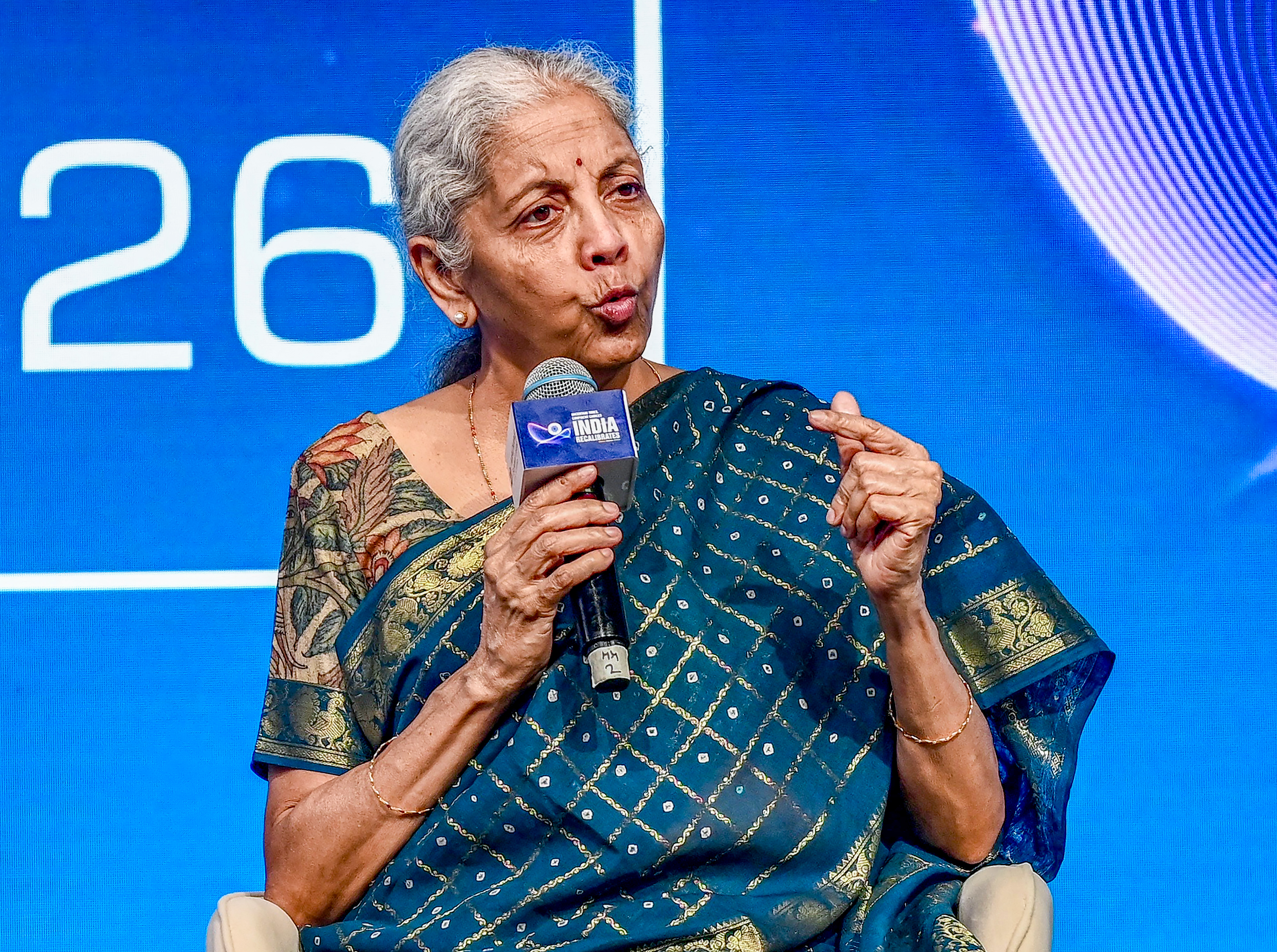 Finance Minister Nirmala Sitharaman speaking about foreign investment measures