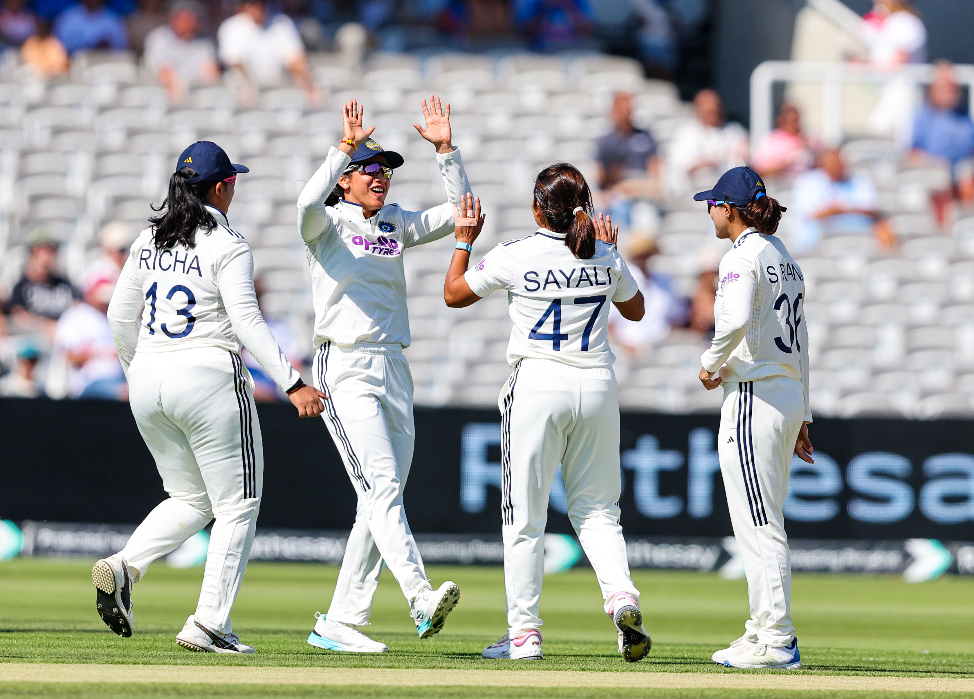 One-off Test: Satghare, Gaud, Rana pick two scalps each, take India on doorstep of historic win