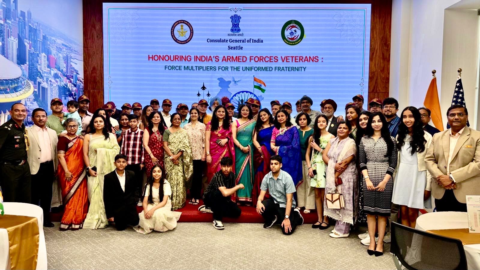 Indian Armed Forces veterans honoured in Seattle, Consulate General celebrates their service