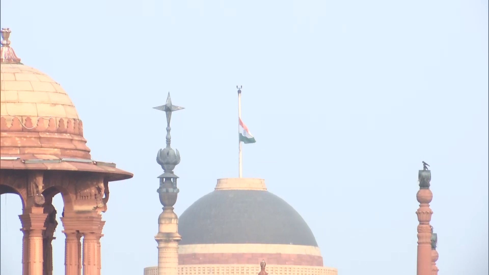 National flag flies at half-mast in Delhi as India observes mourning to honour Qatar's former Amir 