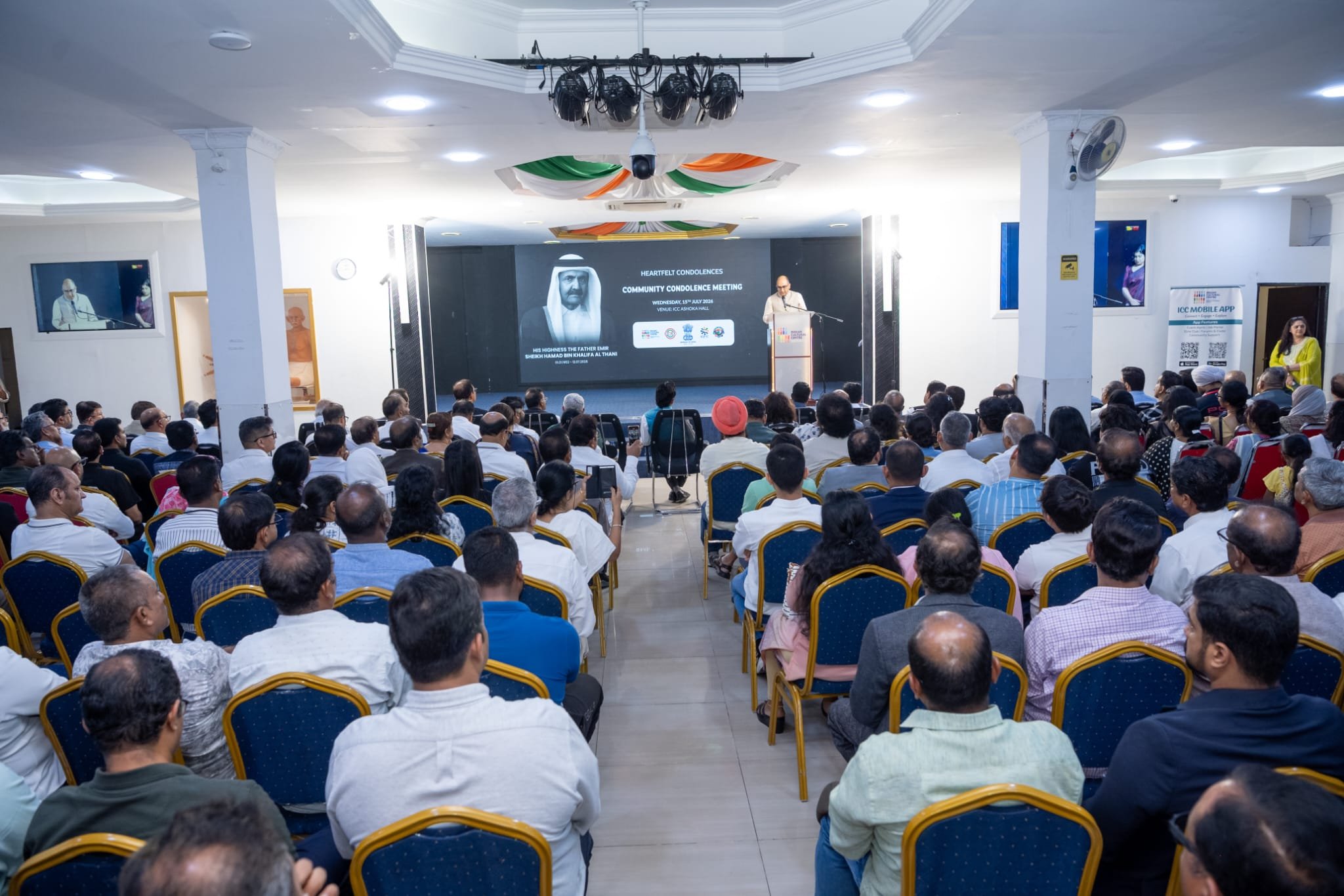 Indian Ambassador participates in community condolence meeting for Qatar’s Father Amir 