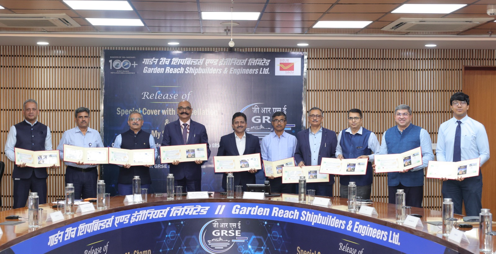GRSE celebrates Navratna status milestone with special cover release