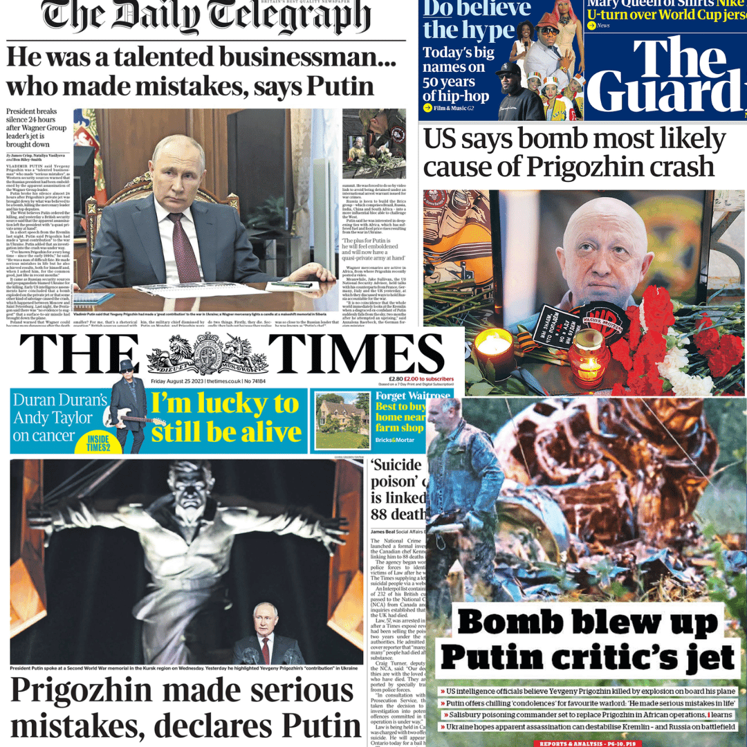 Act of Vengence? US Media raises questions over Wagnor chief's death Act of Vengence? US Media raises questions over Wagnor chief's death