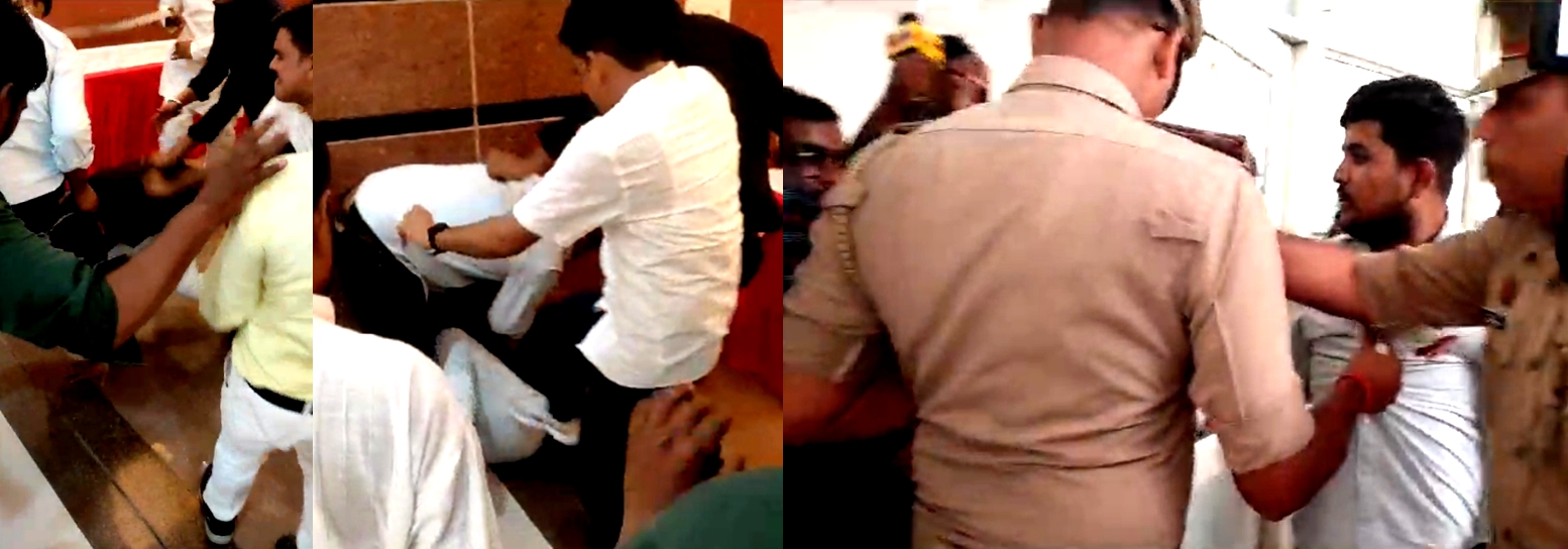 Shoe thrown at SP leader Swami Prasad Maurya in UP